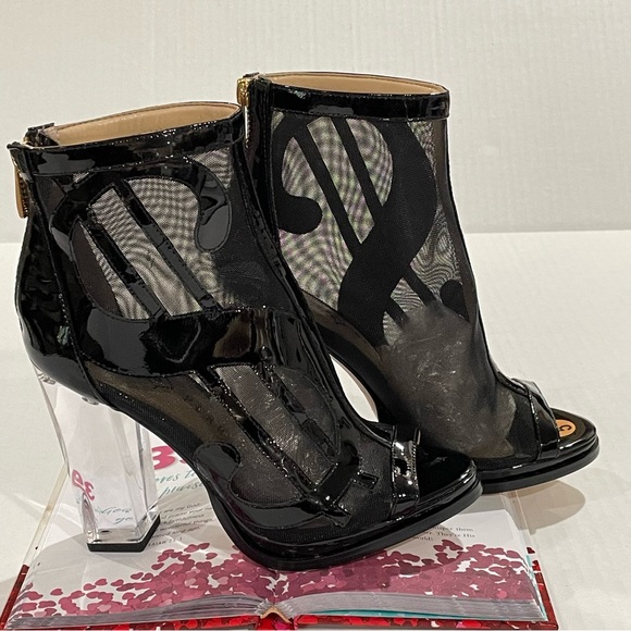 Katy Perry | Richie | Shoes| Peep Toe Mesh | Transparent Heels| Zip Back Size 5 - Picture 3 of 10